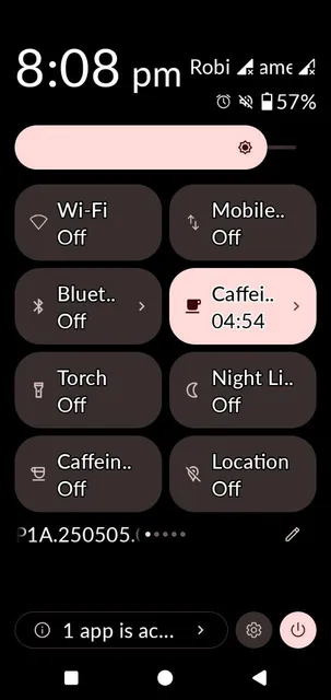 First variable timer of Caffeine tile
