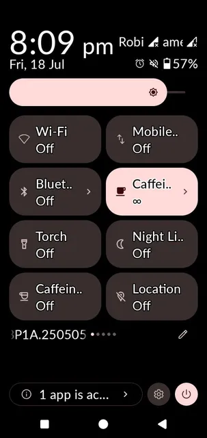 Final unlimited variable timer of Caffeine tile